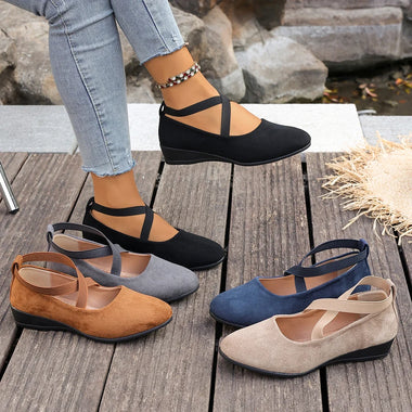 Summer New Comfortable and Elegant Casual Shoes Fashionable Hot Selling Round Headed Sexy Slope Follow-up Shoes for Women's