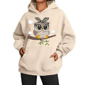 2025New Cute Owl Design Women Hoodies American Style Casual Hoody Autumn Hip Hop Hoodie Casual Fleece Clothing Female Sweatshirt