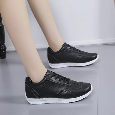 2024 Spring Summer Little White Shoes Female Black Flat Leather Sneakers Loafers Women Casual Shoe Zapatillas Mujer Chaussure