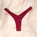 Sexy Low-rise Thong Breathable Cotton Crotch Antibacterial Women Thong Soild Color Sexy Female Lingerie Women Panties Underwear
