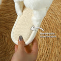New Four Seasons Women Cozy Plush House Slippers Cotton Linen Comfortable Indoor Shoes For Women Men Non-Slip Fashion Sandals