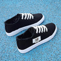New Style Comfortable Casual Flat White Shoes Canvas Low-top Cross-strap Lightweight Sports Shoes for Women