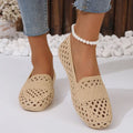 New Summer Fashionable and Comfortable Hollow Women's Flat Shoes Casual Outer Wear Non-slip Fashionable Toe-cap Sandals