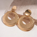 Women's Earrings Metal Personalized Hollow Circle Metal Earrings, Fashionable and High-end Women's Jewelry Accessories, Trendy Party Pendant Earrings
