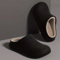 Winter Waterproof Clogs Men Women Cozy Plush Liner Soft House Slippers Thick Cushion Sole Anti Slip Indoor Outdoor Daily Shoes