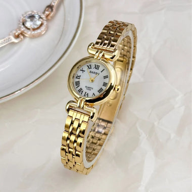 Women Watch Light Luxury Gold Steel Strap Ladies Fashion Quartz Watches Advanced Simple Female Watch Bracelet Clock UTHAI