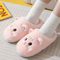 2026 New Winter Plush Slippers - Cat Pattern Couple House Shoes, Cozy Furry Indoor Slides for Women & Men, Non-Slip Home Booties