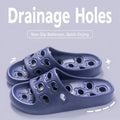 Quick Drying Drainage Bathroom Slippers Women Men EVA Soft Sole Hollow Shower Slides Non-Slip Silent Home Sandals Couple Shoes