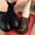 Thick Soled Round Toe Single Shoes for Autumn 2023 Casual and Anti Slip Women's Shoes with A Design Feel of Vulcanized Shoes