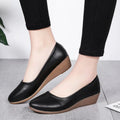 *Fashion Hot-selling Elegant Sexy Wedge Work Loafers Spring and Autumn New Round Toe Comfortable Casual Shoes for Women