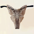 Gold Thread Embroidered Transparent Mesh Thong Sexy Exquisite Beauty Butterfly G-strings Perspective Lingerie Plus Size XS-XXL