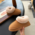 Women's All Inclusive Cotton Slippers Plush Autumn and Winter Outdoor Wear Thick Soled Indoor Snow Boots with Plush Cotton Shoes