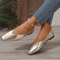 Plus Size French Style Gentleman's Shoes One Step Shallow Square Toe Shoes Versatile Comfortable for Commuting Adults in Summer