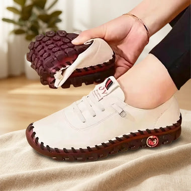 Sneakers Women Shoes Loafers Lace Up Leather Flat New Spring Casual Comfortable Mom Shoe Mujer Zapatos Chaussure Femme