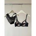 Women French Half Cup Bra Set Thin Cup Minimizer Soft Underwire Anti Sagging Side Boob Control Sexy Intimates Lingerie 32-38