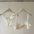 Women French Half Cup Bra Set Thin Cup Minimizer Soft Underwire Anti Sagging Side Boob Control Sexy Intimates Lingerie 32-38