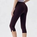 Women's Bare Feel High Waist Butt Lifting Yoga Leggings Stretchy Seven Eighths Tight Fitness Running Training Workout Pants