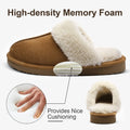 Evshine Women Plush Cotton Slippers Winter Indoor Warm Soft House Slipper Comfort Memory Foam Slides Outdoor Fur Fuzzy Flat Shoe