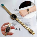 New Oval Dial Quartz Watch Simple Fold-down Clasp Watch Women Watch Student Wristwatch