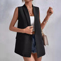 Women's Blazer Vest Coat 2026 Spring Summer Temperament Design Sense Ladies Suit Vest Versatile Thin Lady Waistcoat Open Front