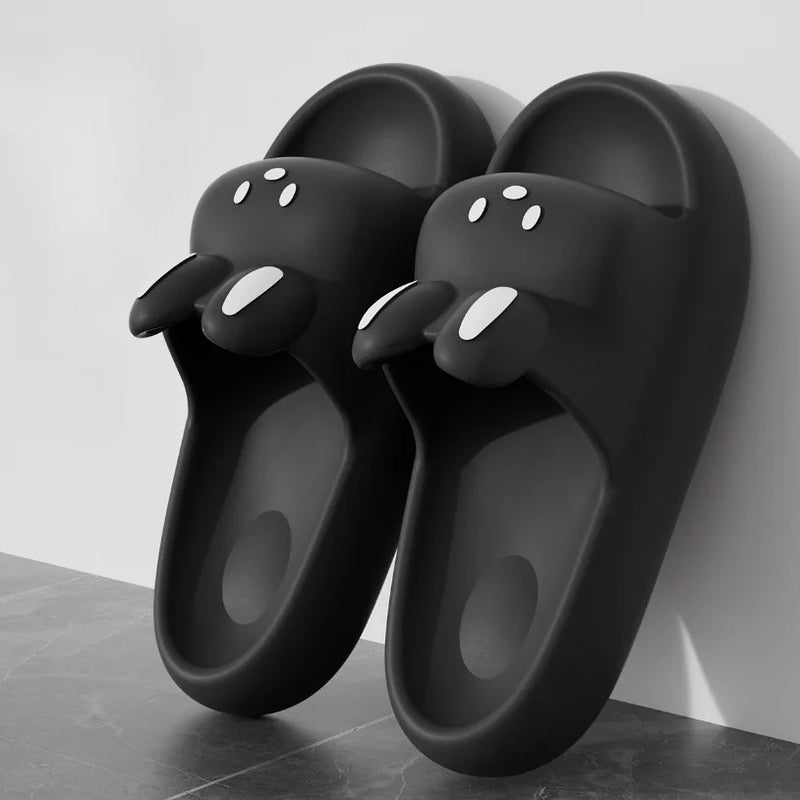 Home Slipper Female Women Rabbit Cute Cloud Sandals Summer Flip Flops Beach Slides Casual Room House Men Lightweight Flat Shoes