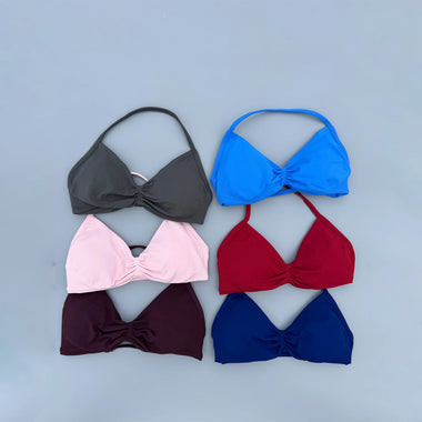 Sports Strappy Bra Yoga Underwear Women Gym Top Running Exercise Backless Bra High Support Active Wear Fitness Workout Halter