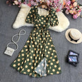 YuooMoo Women Dress 2025 New Fashion Vintage Floral Print Long Summer Dress Streetwear Lady Outfits Vacation Robes Femme