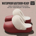 Waterproof Winter Warm Slippers Women Thick Platform EVA Clogs Fluffy Plush Silent Non-Slip Wear-Resistant Indoor Outdoor Shoes