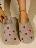 Women's Carpet Soft Bottom Mute Shoes Heart-Shaped Light Living Room Shoes Winter Indoor Comfortable Cute Silent Love Slippers