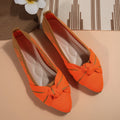 Breathable Fly Woven Women Ballet Flats Pointed Toe Bowknot Slip On Light Soft Sole Daily Casual Ladies Flat Shoes