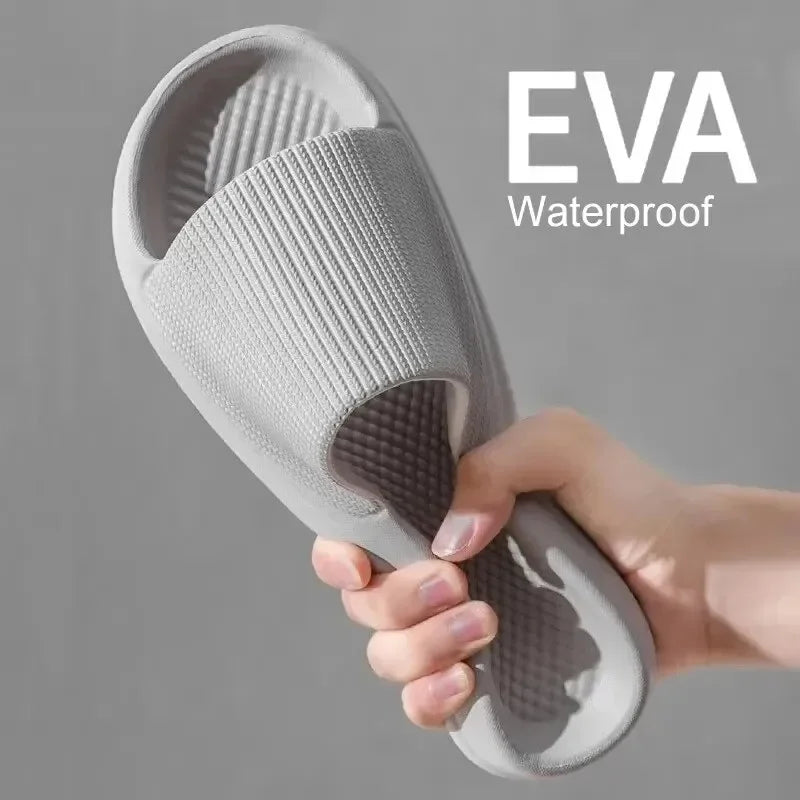 Non-slip EVA Soft Sole Massage Shower Shoes for Women Men Couples Waterproof  Home Leisure Fashion Bathroom Slippers
