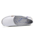 2025 Spring women genuine leather shoes slip on ballet women flats print woman shoes 4 colors moccasins loafers shoes