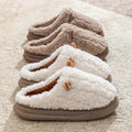 Women's Slippers House Women's Winter Slippers - Plush Fleece-Lined House Shoes, Warm Indoor/Outdoor Cotton Slippers with Non-Slip Sole