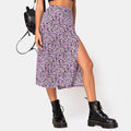 2026 Women Leopard Print High Waist Side Slit Pencil Skirt A Line Midi Bodycon Wrap Hem Dress