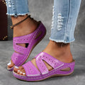 Summer Women Wedge Slippers Premium Orthopedic Sandals Open Toe Vintage Slippers New Casual Platform Shoes Female Slides Women