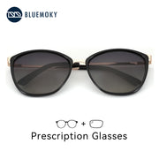 Women Sunglasses Polarized BLUEMOKY XL Size Polarized Butterfly Prescription Sunglasses Women Fashion UV400 Metal Myopia Sunglasses