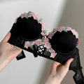 Lingerie Sexy Thin Lingerie Lace Embroidery fFower Underwear Bra Underwear Set French Sweet Girlish Bra And Panty