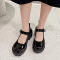 Patent Leather High Heels Mary Jane Shoes Women Japanese Style Ankle Buckle Platform Pumps Woman Punk Jk Uniform Lolita Shoes 43