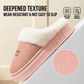 Unisex Winter Warm Plush Slippers Women Men Cute Bear Quilted Platform House Shoes Waterproof Non Slip Indoor Outdoor Home Mules