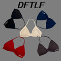 DFTLF Sports Strappy Bra Yoga Underwear Women Gym Top Running Exercise Backless Bra High Support Active Wear Fitness Workout