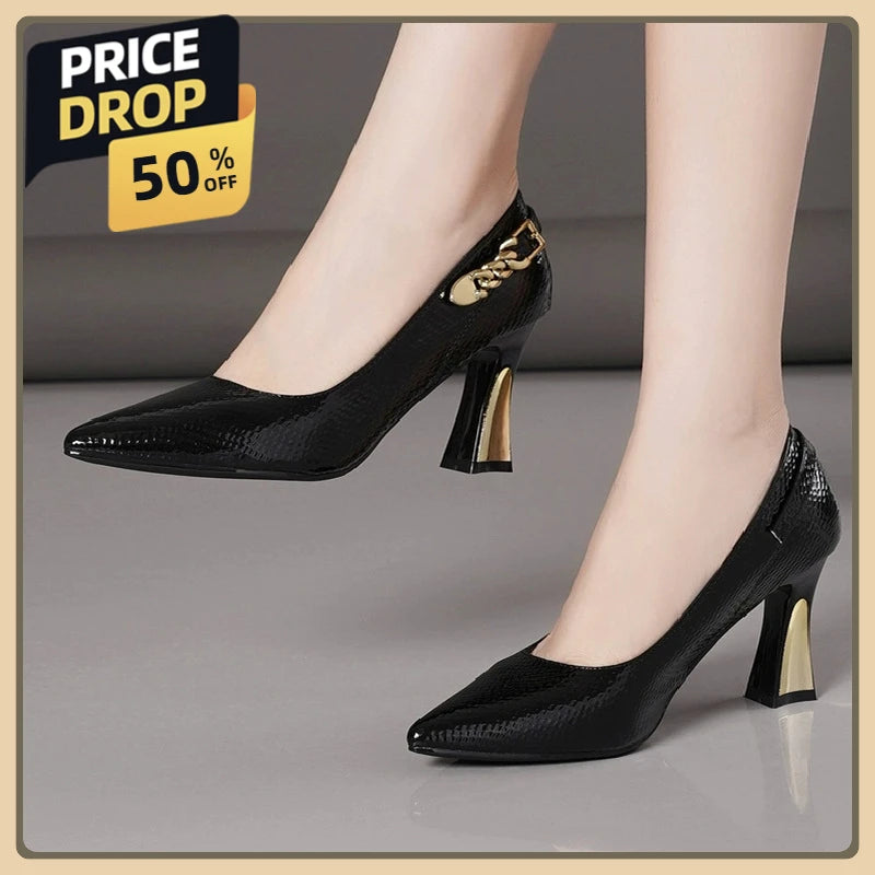 Fashion Women High Heels Shoes Sexy Pointed Toe Elegant Dress Sandals Plus Size Woman 2025 New Spring Designer Party Pumps