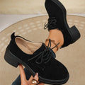 Women's Shoes Strappy Block Heel Single Shoes Fashion Round Toe Deep Mouth Non-Slip Low Top Women's Shoes