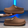 2026 New Men's Winter Warm Plush Lined Slippers Comfortable Large Size EVA Thick-Soled Indoor and Outdoor Home Shoes