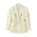 7 Color Autumn Lacing Up Bow Sashes Wide Shrug Shoulder Long Sleeve Blazer Chill Vintage Women Pockets Loose Suit Coat