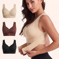 Women's Jelly Sports Bra Full Cup Breathable Posture Correcting Anti-Sagging Lifting Soft Support Yoga Daily Underwear