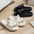 Cute Cartoon Indoor Bathroom Slippers For Women Men Summer House Shoes Soft EVA Anti-slip Couples Home Shower Leaking Slides