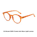 BLUEMOKY Vintage Round Prescription Glasses For Men Women Stylish Photochromic Progressive Optical Eyeglasses