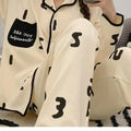 Women's Pajama Set Women's Long Sleeved Pants Spring and Autumn New Home Clothes Women's Cardigan Sweet and Fashionable Two Piece Set