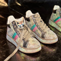 High Top Rhinestone Printing Women's Platform Shoes New Heightened Casual Sneakers Shine Design Outdoor Shoes Luxury Sneakers
