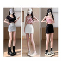 Hot Girl Pure Desire Short Skirt Tight Fitting Hip Hugging Gray Sports A-line Version Women's Skirt Anti Slip Belt Safety Pants
